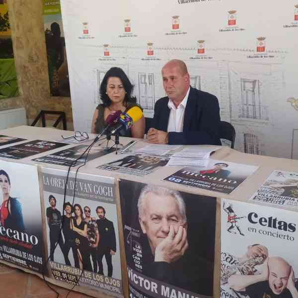 Víctor Manuel, La Oreja de Van Gogh, Celtas Cortos, y los tributos a Mecano y El Último de la Fila, conciertos de las Fiestas Patronales de Villarrubia de los Ojos