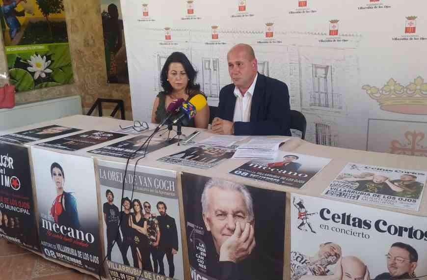 Víctor Manuel, La Oreja de Van Gogh, Celtas Cortos, y los tributos a Mecano y El Último de la Fila, conciertos de las Fiestas Patronales de Villarrubia de los Ojos